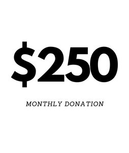 $250 Monthly Donation