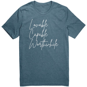 Lovable Capable Worthwhile canvas t