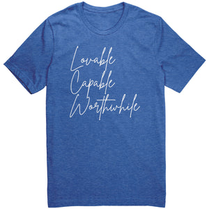 Lovable Capable Worthwhile canvas t