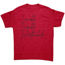 Load image into Gallery viewer, Lovable Capable Worthwhile shirt
